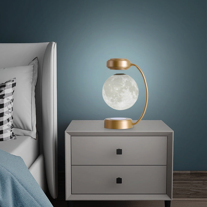 3D Floating Moon Lamp – Magnetic Levitating LED Night Light