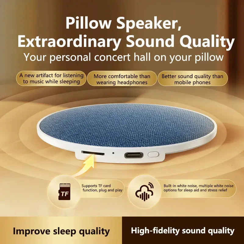 Bluetooth Pillow Speaker – Wireless Sleep Audio for Comfortable Night Listening