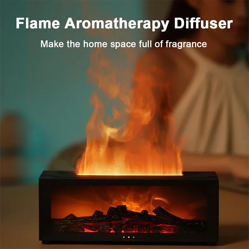 Flame Aroma Diffuser – Relaxing LED Humidifier with Remote Control creative atmosphere aromatherapy machine