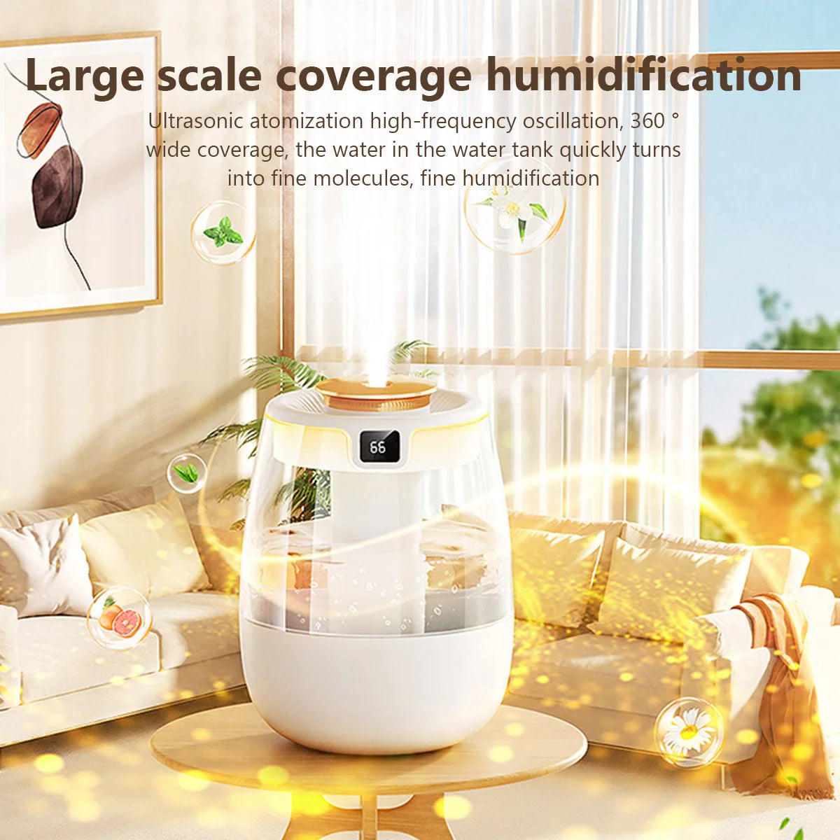1300ML USB Air Humidifier – Double Spray Mist Aroma Diffuser Large Capacity Essential Oil