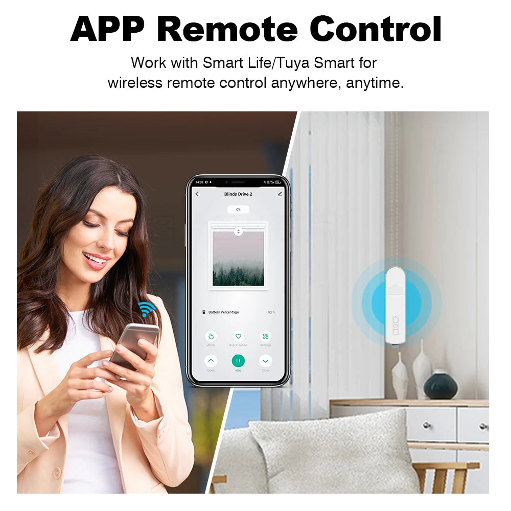 Smart Curtain Motor – Zigbee Automated Blinds with App & Voice Control