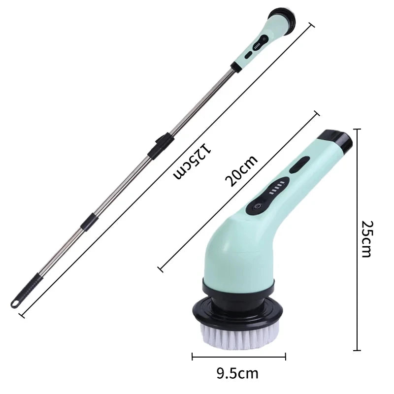 9-in-1 Electric Spin Cleaning Brush – Cordless Scrubber with Extendable Handle