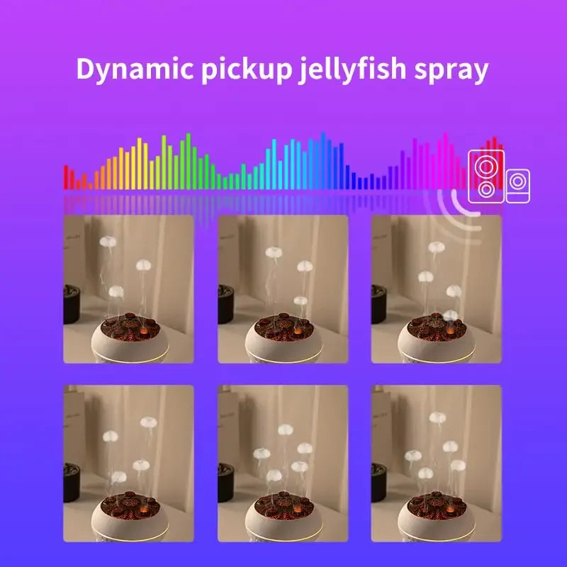 Jellyfish Air Humidifier – 250ml Aroma Diffuser with LED Lights & Remote Control