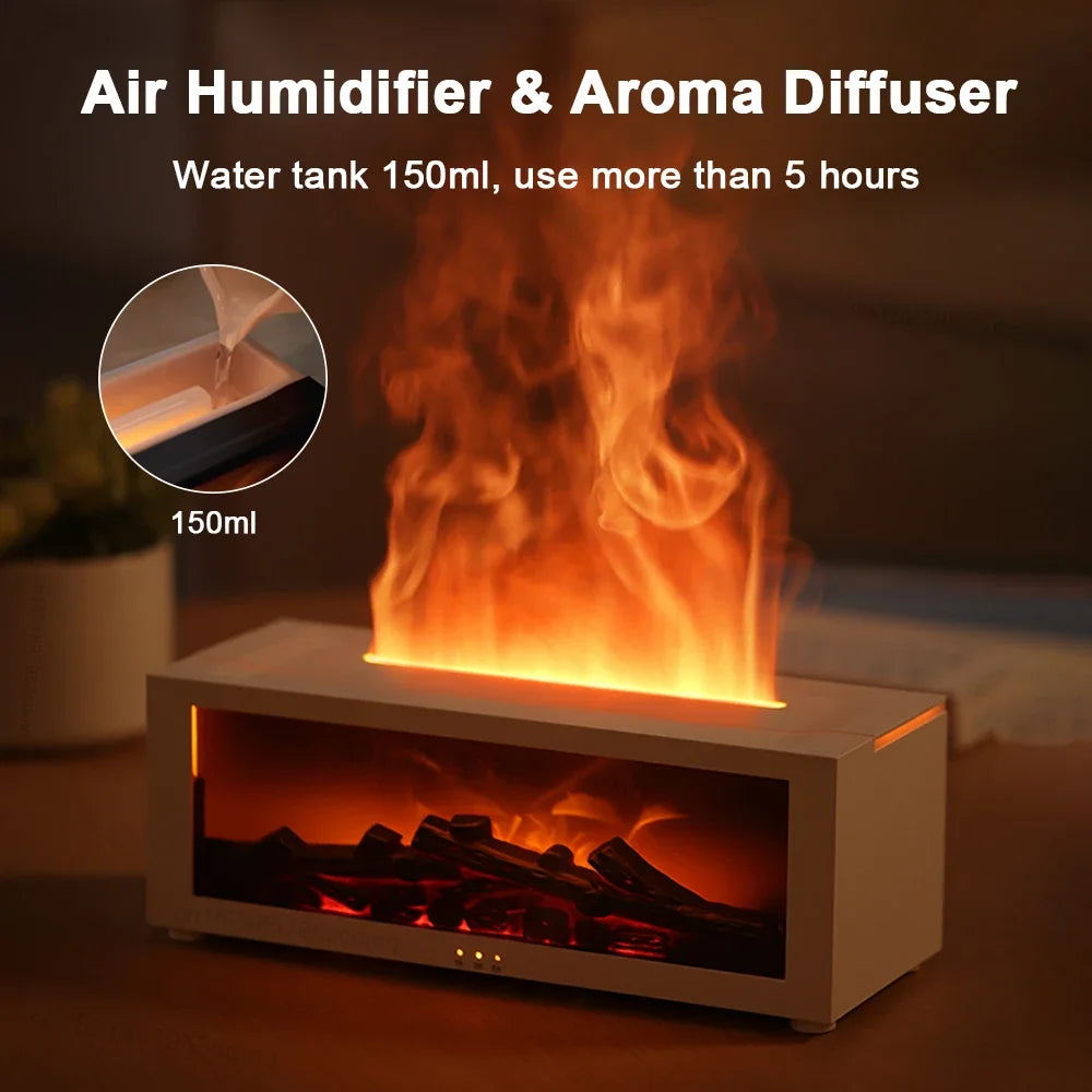 Flame Aroma Diffuser – Relaxing LED Humidifier with Remote Control creative atmosphere aromatherapy machine