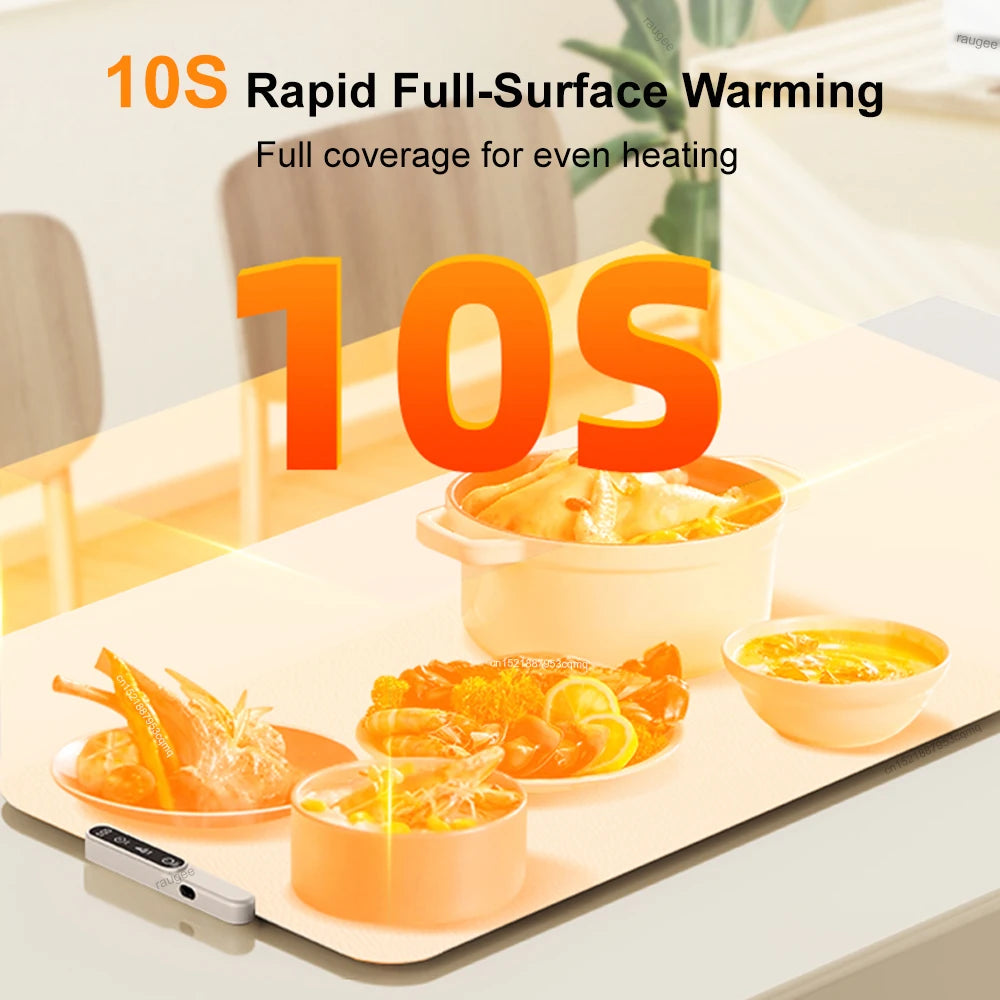 Electric Food Warming Tray – Foldable Silicone Heating Mat with Temperature Control