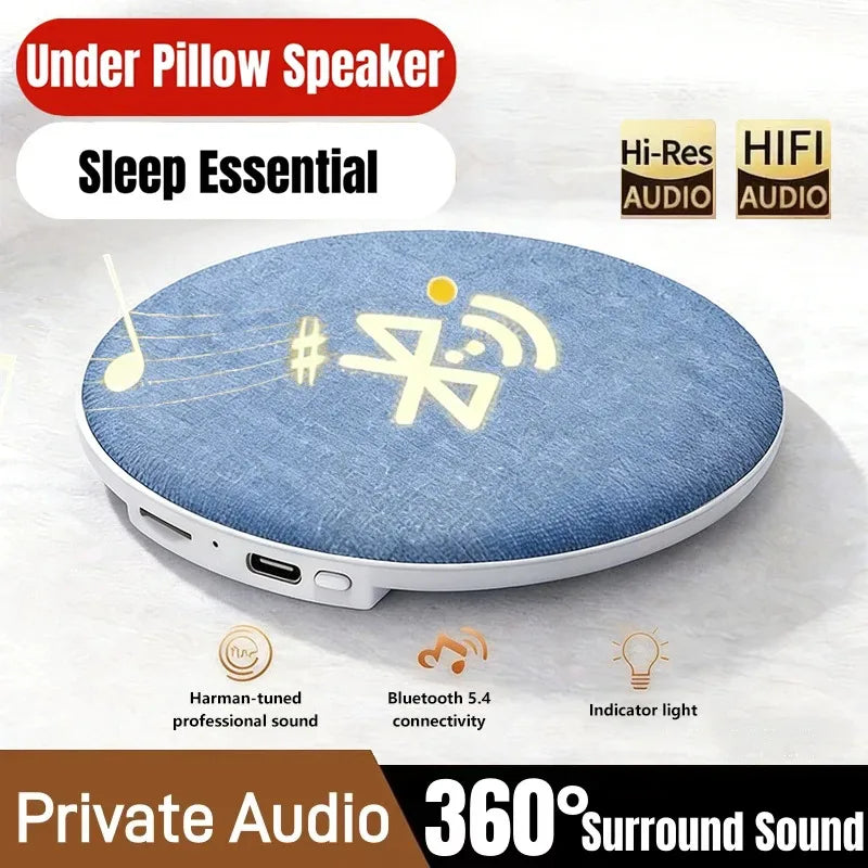 Bluetooth Pillow Speaker – Wireless Sleep Audio for Comfortable Night Listening
