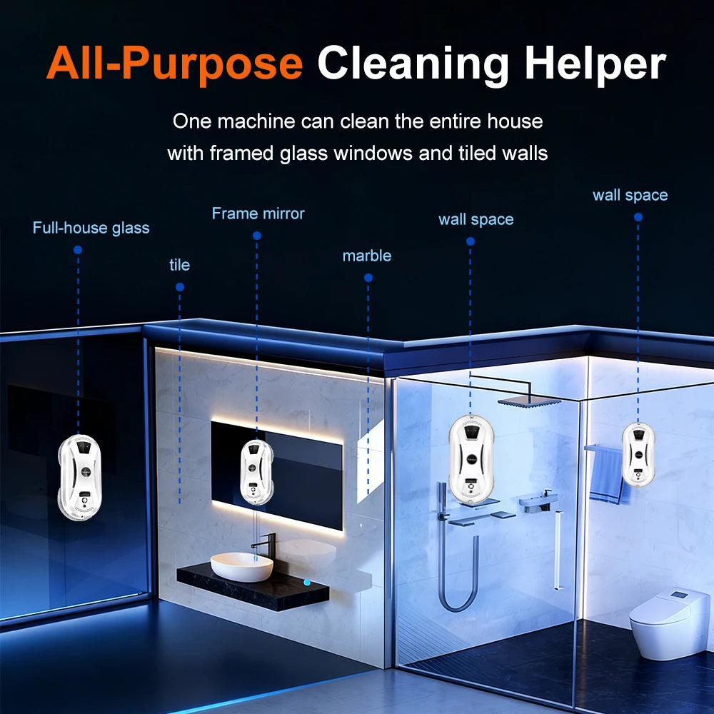 PuRuiKai Ultra Thin Smart Window Cleaning Robot – Automatic Glass Cleaner with Remote Control
