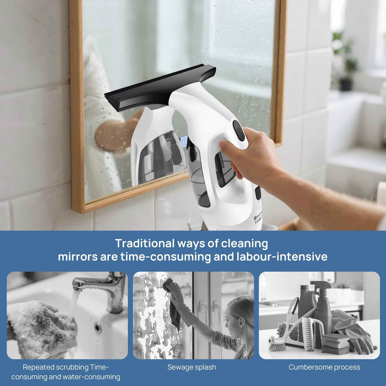 Cordless Window Vacuum Cleaner – Streak-Free Cleaning in Seconds