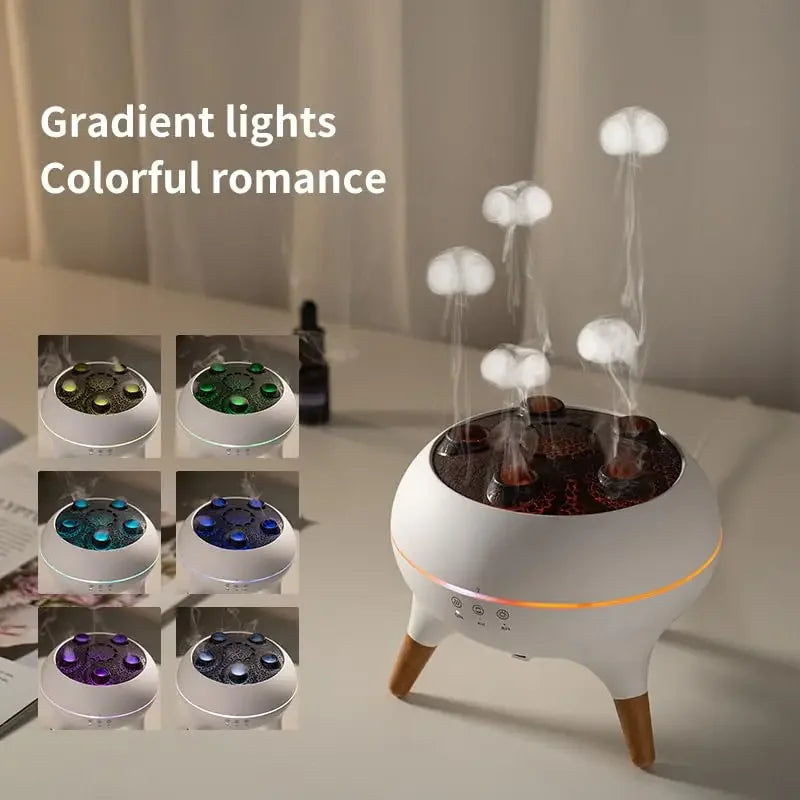 Jellyfish Air Humidifier – 250ml Aroma Diffuser with LED Lights & Remote Control
